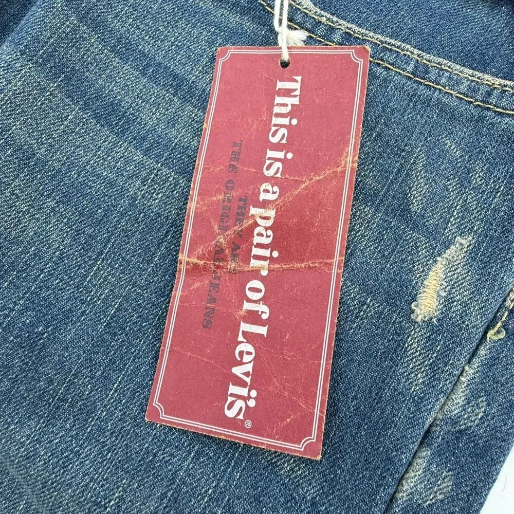 Vintage Y2K Levi’s 527 Jeans Mens 36x34 NWT Low Boot Cut Distressed Denim Baggy